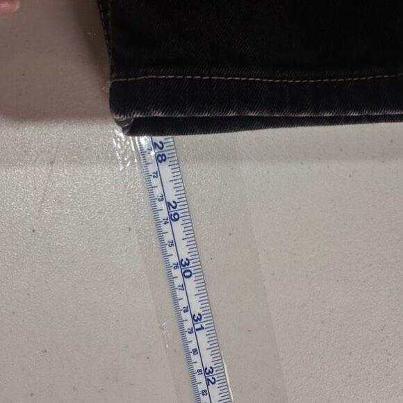 Please Button Fly Black Boyfriend Jeans Made in Italy Size XS X Small Stretch - Picture 6 of 14